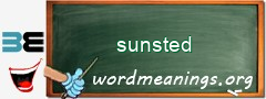WordMeaning blackboard for sunsted